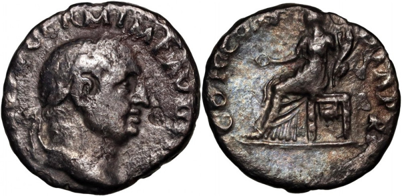 Roman Empire, Vitellius 69, Denar, Rome Weight 2,36 g, 17 mm.&nbsp; One of the s...