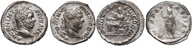 Roman Empire, Lot of 2 Denar, Caracalla 198-217, Rome