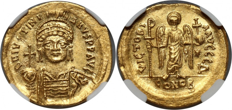 Byzantine Empire, Justin I 527-565, Solidus, Constantinople Gold 4,40 g.
Złoto ...