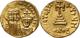Byzantium, Constans II, Constantine IV (641-668), Solidus, Constantinople