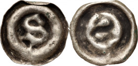 Kujawy, Siemowit III 1359-1381, brakteat, litera S