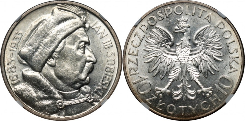 II RP, 10 złotych 1933, Warszawa, Jan III Sobieski Reference: Parchimowicz 121
...