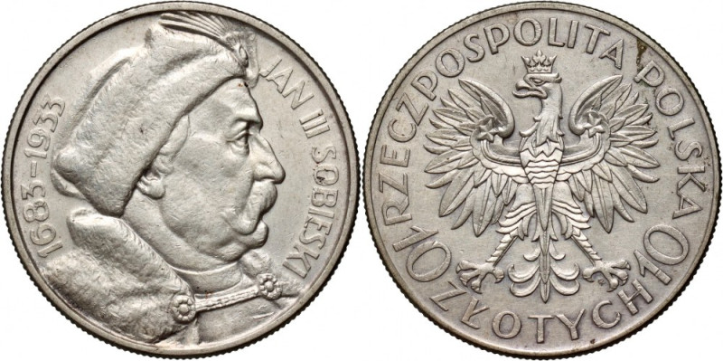 II RP, 10 złotych 1933, Warszawa, Jan III Sobieski Reference: Parchimowicz 121
...