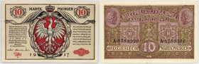Generalne Gubernatorstwo, 10 marek polskich 9.12.1916, Generał, biletów seria A