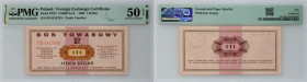 PRL, bon towarowy 1 dolar, Pekao, 1.07.1969, seria FD