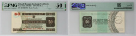PRL, bon towarowy 50 dolarów, Pekao, 1.10.1979, seria HJ