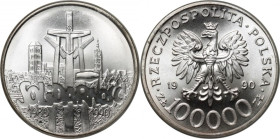 III RP, 100000 złotych 1990, Solidarność, Typ C