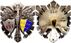 Polska, II RP, odznaka, 60 Pułk Piechoty Wielkopolskiej - Ostrów Wielkopolski