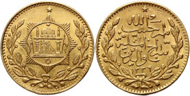 Afghanistan, Habib Ullah Khan, Tilla AH1336 (1918)