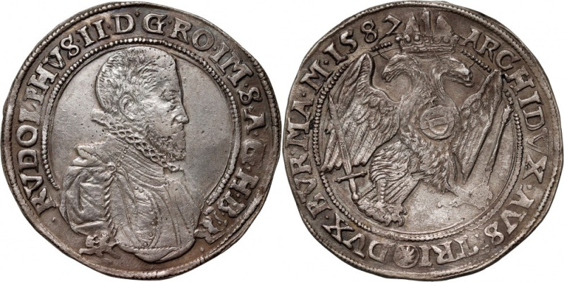 Austria, Rudolf II, Thaler 1587, Kuttenberg Silver 28,49 g. Srebro 28,49 g. Refe...