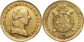 Austrian Netherlands, Joseph II, 1/2 Souverain d'or 1786 F, Hall