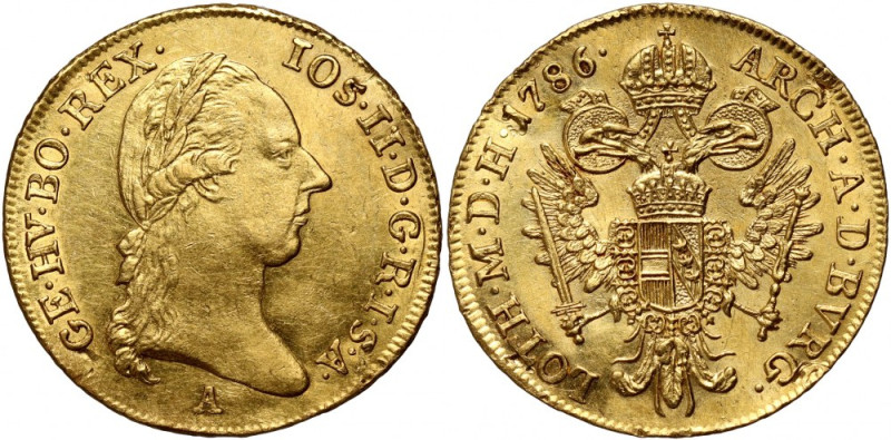 Austria, Joseph II, Ducat 1786 A, Vienna Gold 3,48 g. Złoto 3,48 g. Reference: F...