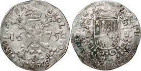 Belgium, Brabant, Charles II, Patagon 1675, Brussels