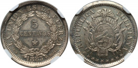 Bolivia, 5 Centavos 1883 EG, Essai MAX