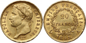 France, Napoleon I, 20 Francs 1809 A, Paris