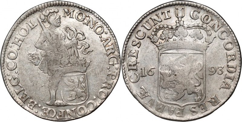 Netherlands, Holland, Thaler (Zilveren Dukaat) 1693, Dordrecht Silver 24,42 g. E...