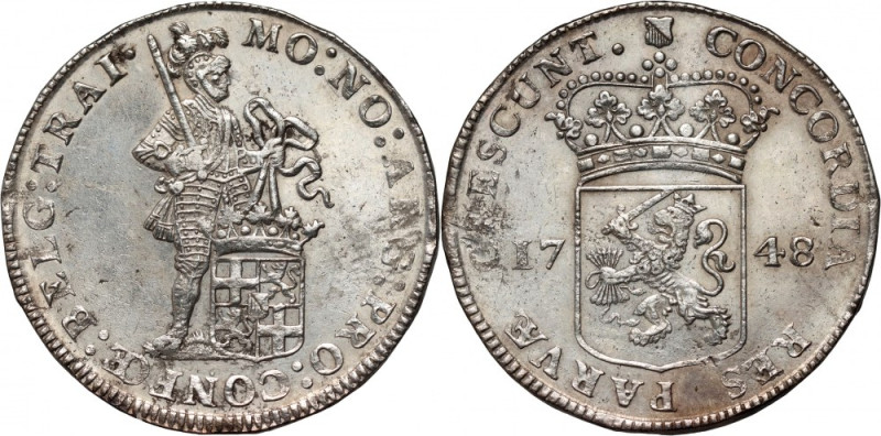 Netherlands, Utrecht, Thaler (Zilveren Dukaat) 1748 Silver 28,08 g. Srebro 28,08...