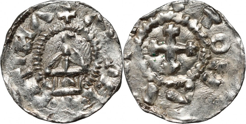 Germany, Swabia, Otto III 983-1002, Denar, Strasbourg Weight 1,14 g. Waga 1,14 g...