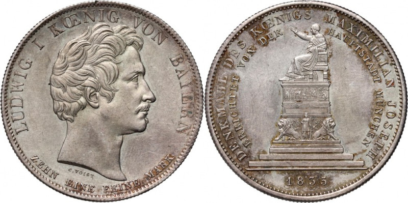 Germany, Bayern, Ludwig I, Thaler 1835, Maximilian Joseph Monument Reference: Da...