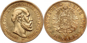 Germany, Mecklenburg-Schwerin, Friedrich Franz II, 10 Mark 1878 A, Berlin