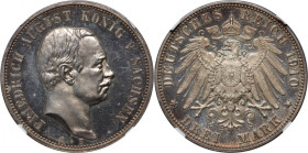 Germany, Saxony, Frederick Augustus III, 3 Mark 1910 E, Muldenhütten, PROOF