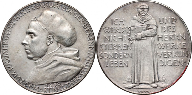 Germany, medal from 1930, Martin Luther, 400th anniversary of the Augsburg Confe...