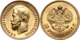 Russia, Nicholas II, 10 Roubles 1903 (АР), St. Petersburg