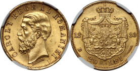 Romania, Carol I, 20 Lei 1883 B, Bucharest