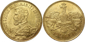 Romania, Carol I, 12 1/2 Lei 1906, Brussels