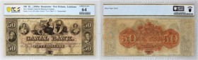 USA, New Orleans Canal & Banking Company, 50 Dollars 18__, series C