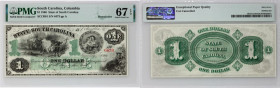 USA, South Carolina, Columbia, 1 Dollar January 1866, series A