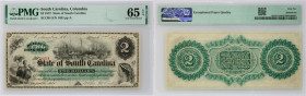 USA, South Carolina, Columbia, 2 Dollars 2.03.1872, series A