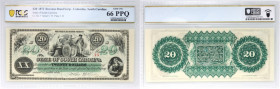 USA, South Carolina, Columbia, 20 Dollars 1872