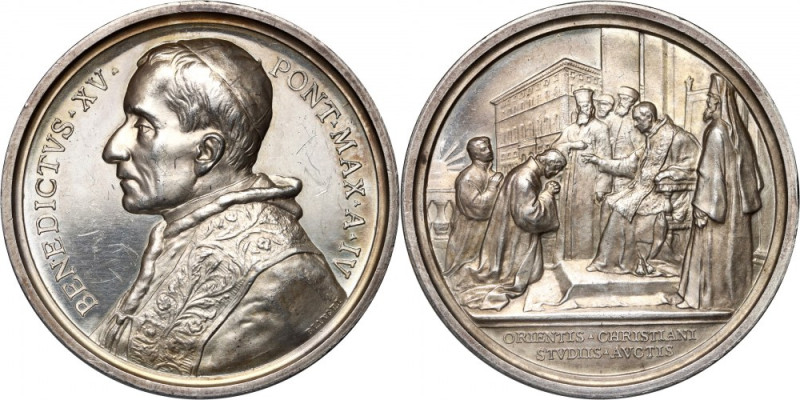 Vatican, Benedictus XV, medal from 1918, Orientis Christiani Engraved 'Bianchi'....