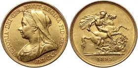 Great Britain, Victoria, 5 Pounds 1893, London