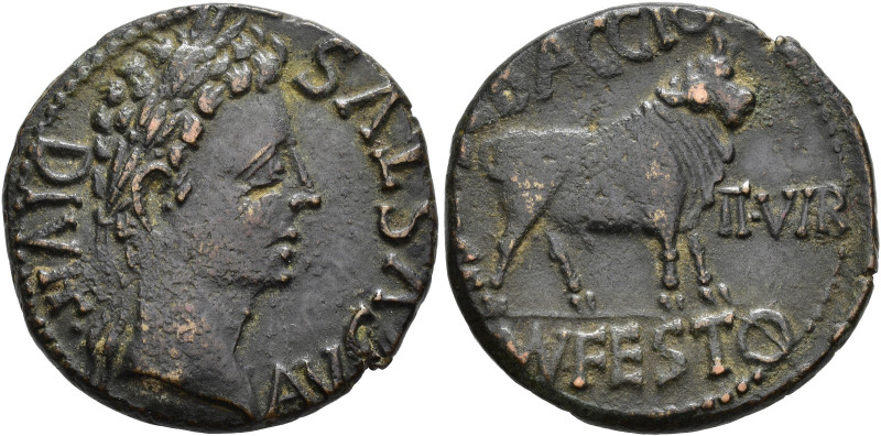 HISPANIA ANTIGUA. AUGUSTO. As. Celsa. A/ Cabeza laureada a der.; DIVI F AVGVSTVS...