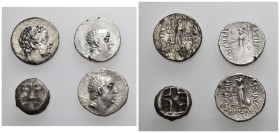 GRECIA ANTIGUA. Lote de 4 dracmas: Capadocia (Ariobarzes I, 3) y Parion (Misia, 1). BC+/MBC.