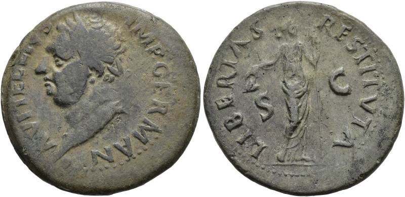 IMPERIO ROMANO. VITELIO. As. Tarraco (69 d.C.). A/ Cabeza laureada a izq.; A VIT...