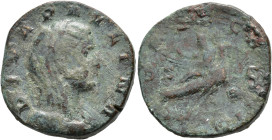 IMPERIO ROMANO. PAULINA. Sestercio. Roma (235-236). A/ Paulina velada a der. DIVA PAVLINA. R/ Paulina volando en pavo real a der.; CONSECRATIO, S-C. A...