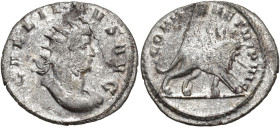 IMPERIO ROMANO. GALIENO. Antoniniano. Mediolanum (258). A/ Busto radiado a der.; GALLIENVS AVG. R/ León radiado avanzando a der.; COH PRAET VI PVIF. 3...