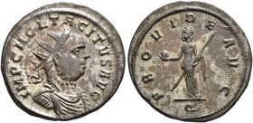 IMPERIO ROMANO. TÁCITO. Antoniniano. Ticinum (275-276). A/ Busto radiado, drapeado y acorazado a der.; IMP C M CL TACITVS AVG. R/ Providentia a izq.; ...