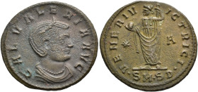 IMPERIO ROMANO. GALERIA VALERIA. Follis. Serdica (307-308). A/ Busto diademado y drapeado a der.; GAL VALERIA AVG. R/ Venus a izq.; VENERI VICTRICI, *...
