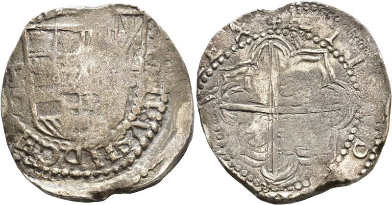 FELIPE III. 8 reales. S/F. Potosí. Q. AR 26,58 g. 37,3 mm. AC-916.