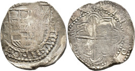 FELIPE III. 8 reales. S/F. Potosí. Q. AR 26,58 g. 37,3 mm. AC-916.