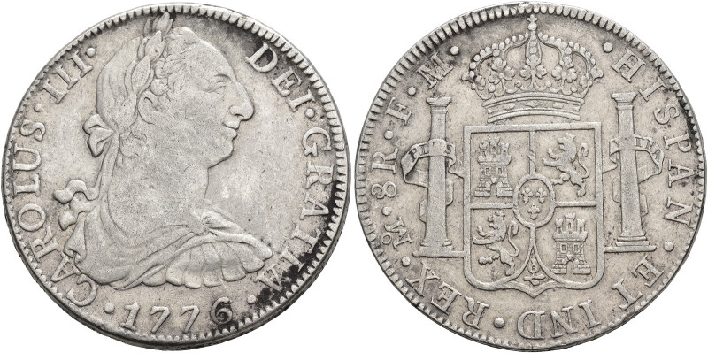 CARLOS III. 8 reales. 1776. México. FM. AR 26,78 g. 38,5 mm. VI-937. Leves oxida...