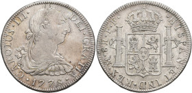 CARLOS III. 8 reales. 1778. México. FF. AR 26,8 g. 38,9 mm. VI-940. MBC.