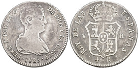 FERNANDO VII. 4 reales. 1822. Valencia. R. AR 5,7 g. 25,9 mm. VI-801. BC+. Escasa.