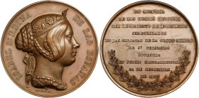 ISABEL II. Medalla. 1847. Orden militar de San Fernando. AE 96,76 g. 56,5 mm. Vives-387. Pequeñas marcas en canto. SC.