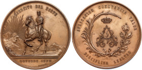 ALFONSON XII. Medalla. Al ejército del norte. 1878. AE 179,71 g. 70,6 mm. EBC+.