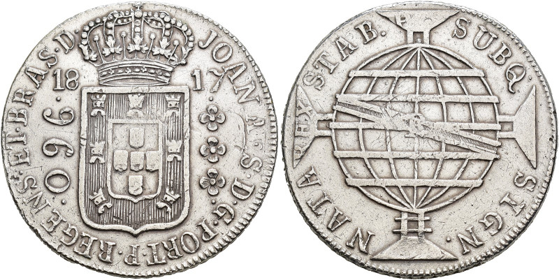 BRASIL. Juan VI. 960 reis. 1817. Río. R. AR 26,74 g. 39,9 mm. KM-307.3. Vallaure...